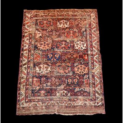 Old Persian Bakhtiar Rug, 125 Cm X 170 Cm, Hand-knotted Wool, 19th Century