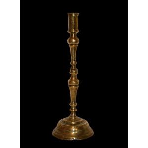 Ottoman Candlestick, Ht 36 Cm, Gilded Bronze, Ottoman Art, 18th Century, Very Good Condition