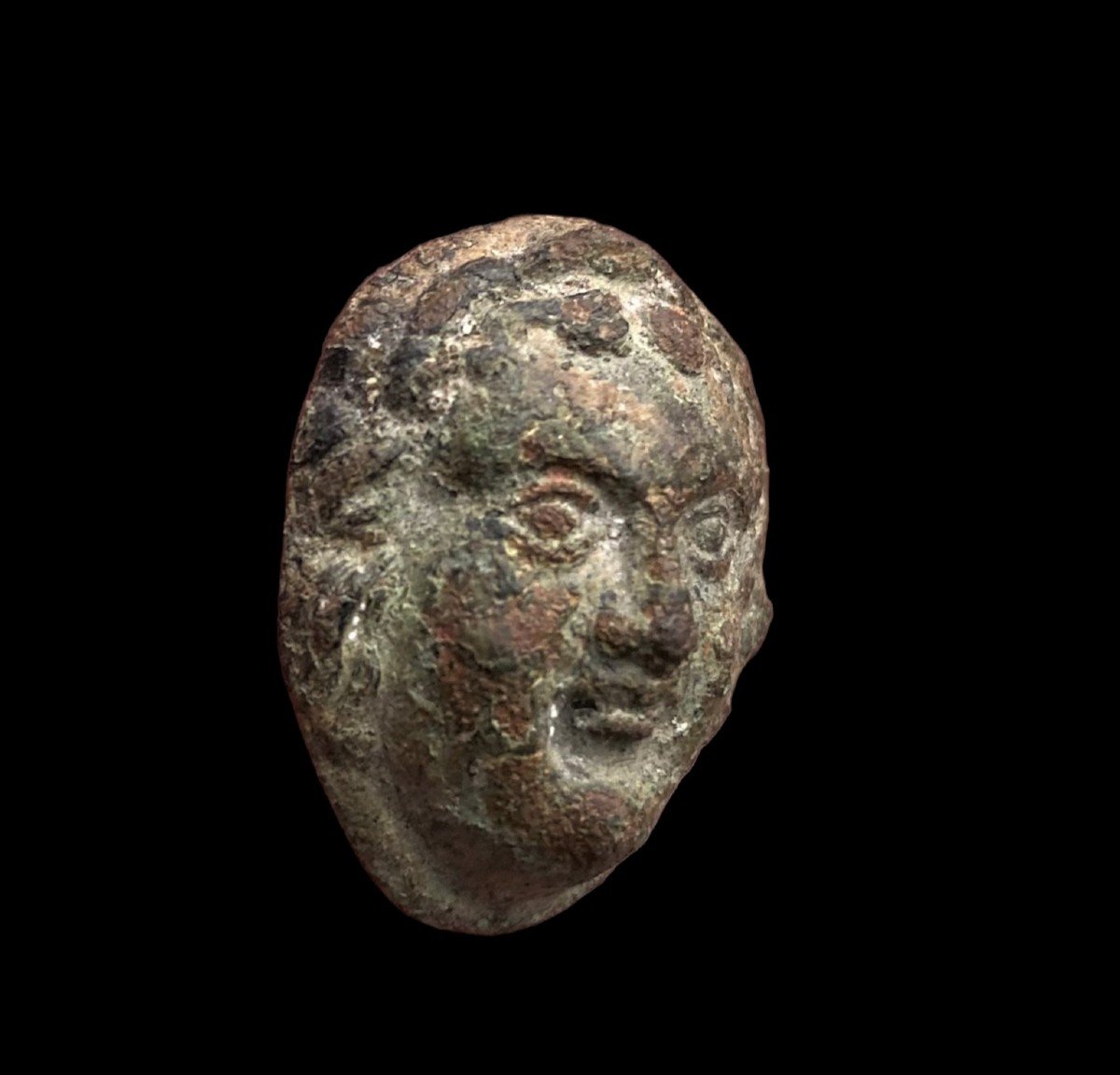 A Roman Head Mount/applique, 1st-2nd Century Ad-photo-3