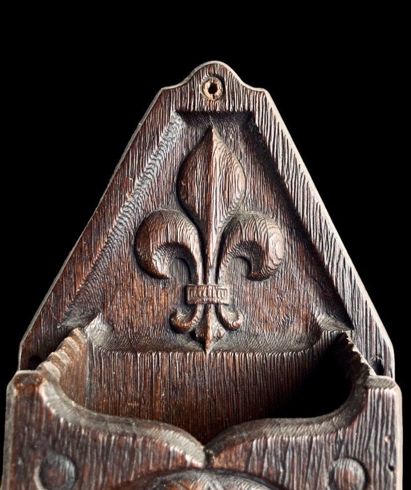 Candlestick Box In Carved Oak In The Roman Renaissance Style Lille 1619-photo-1