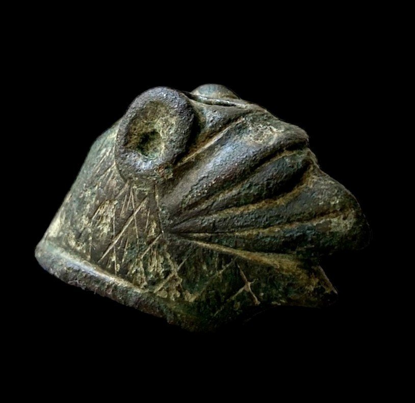 Medieval Bronze Dagger Gryphon Head Pommel 12th Century Ad-photo-2