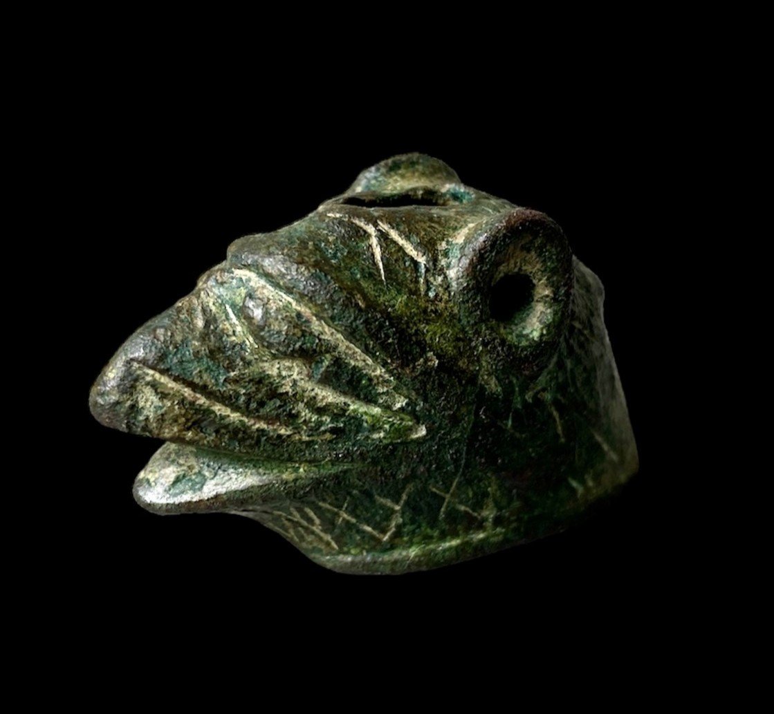 Medieval Bronze Dagger Gryphon Head Pommel 12th Century Ad-photo-3