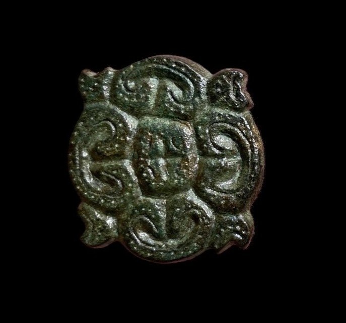 A Merovingian Bronze Fibula Around The 6th Century Ad