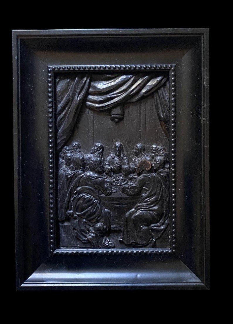 An Ebony Panel Depicting The Last Supper, Circa 1600