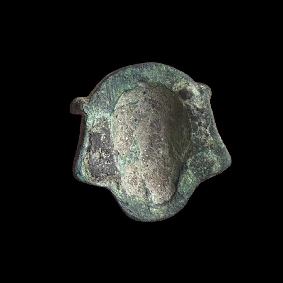 A Roman Theatre Bronze Mask Applique, Circa 100-300 Ad-photo-4