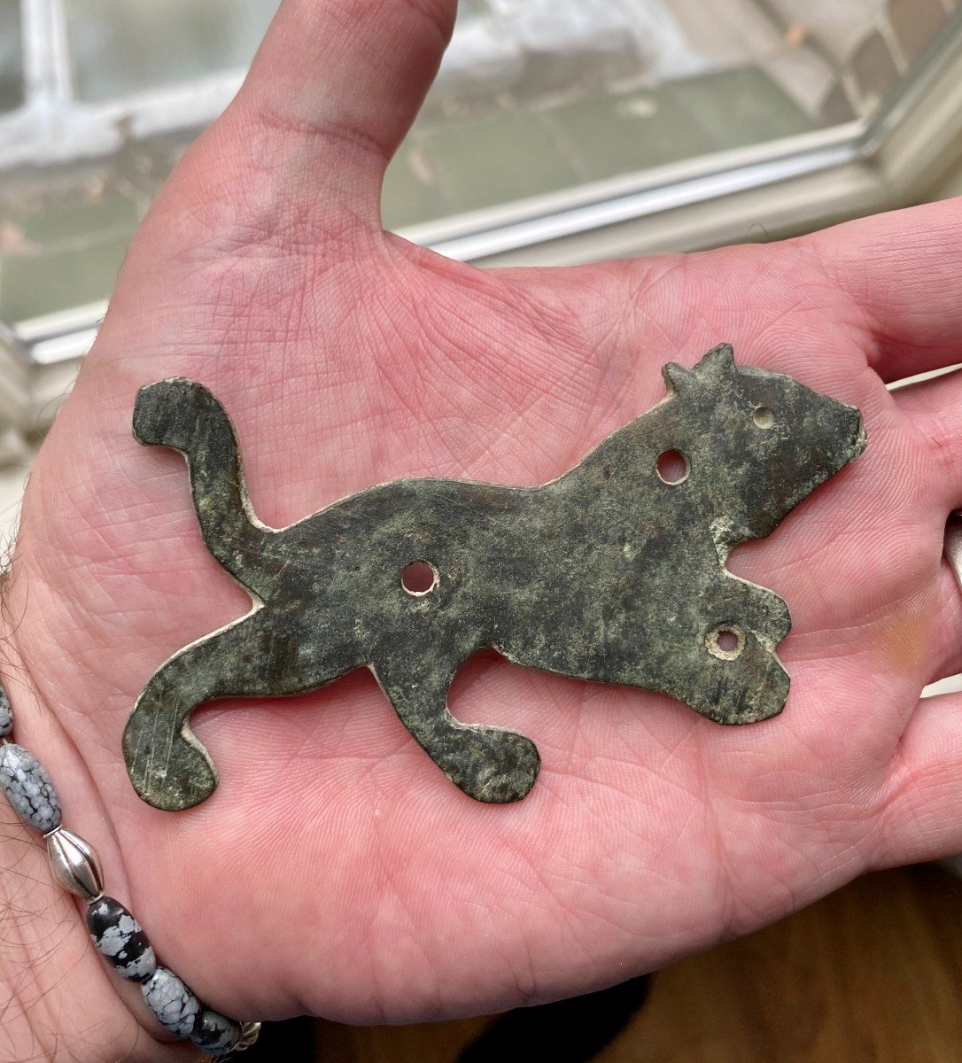 A Large Roman Bronze Panther Applique, Circa 200-400 Ad-photo-2