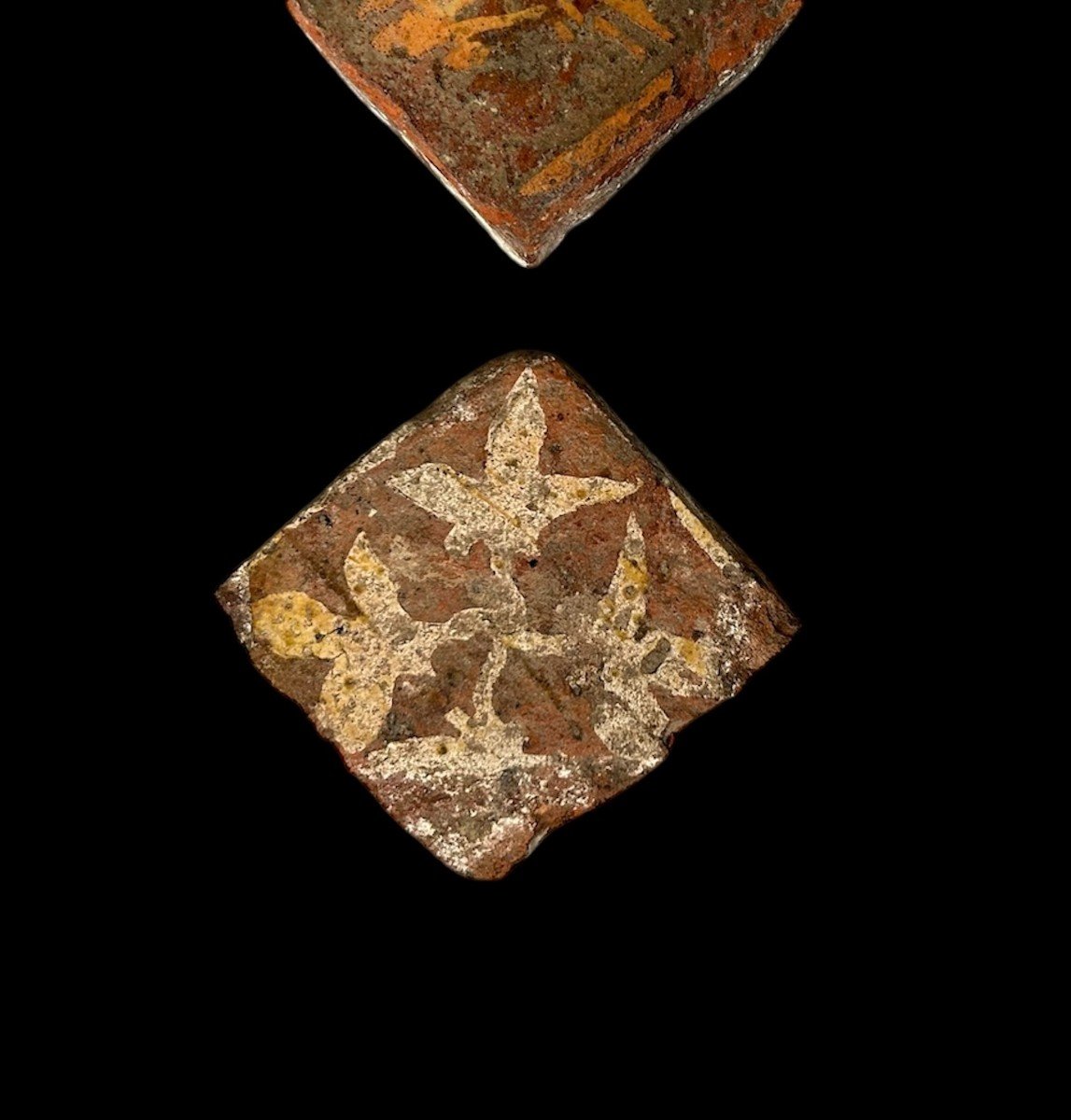 Three 14th Century Pavement Tiles-photo-2