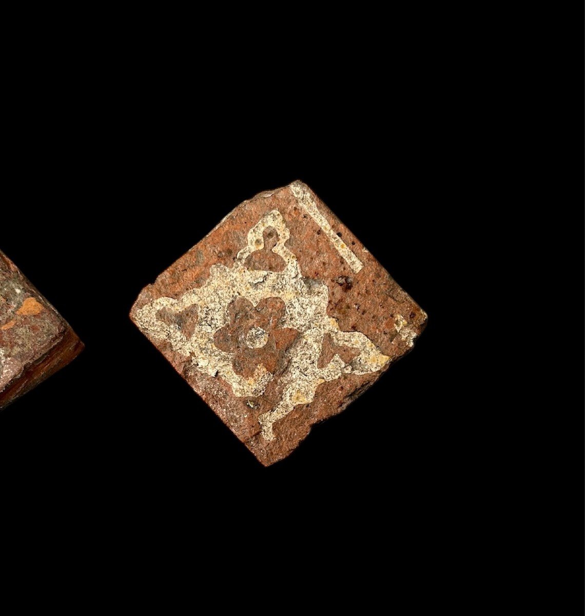 Three 14th Century Pavement Tiles-photo-3