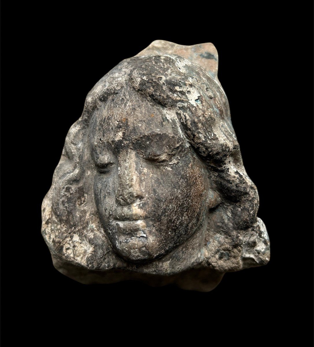 A Relief Fragment Of A Woman's Head, Circa 1500-photo-2