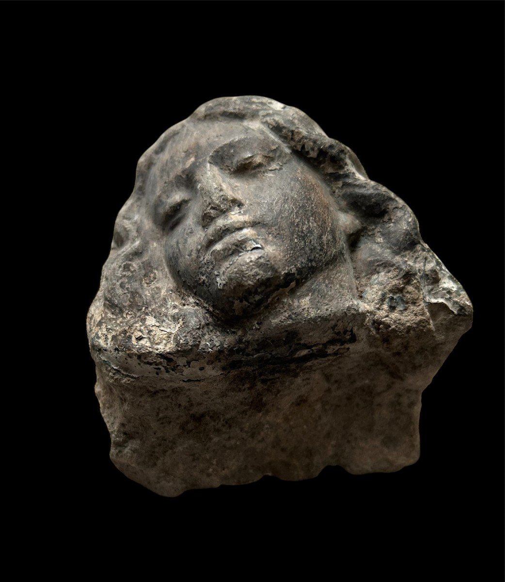 A Relief Fragment Of A Woman's Head, Circa 1500-photo-1