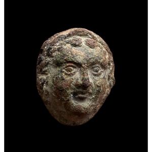 A Roman Head Mount/applique, 1st-2nd Century Ad