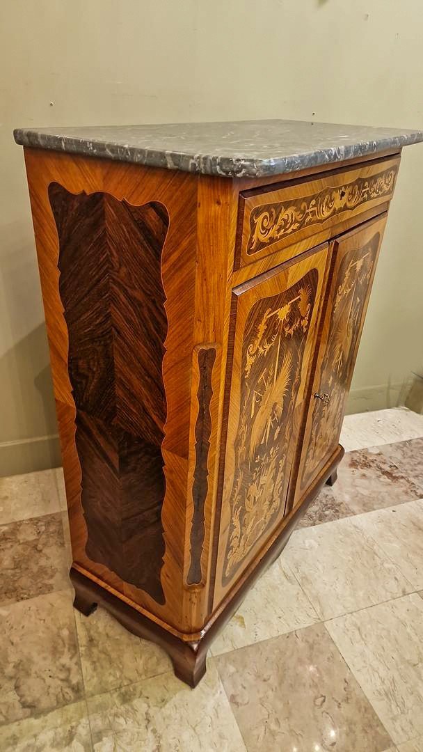  Cabinet With Attributes Of The Harvest, Napoleon III Period, Late 19th Century-photo-3