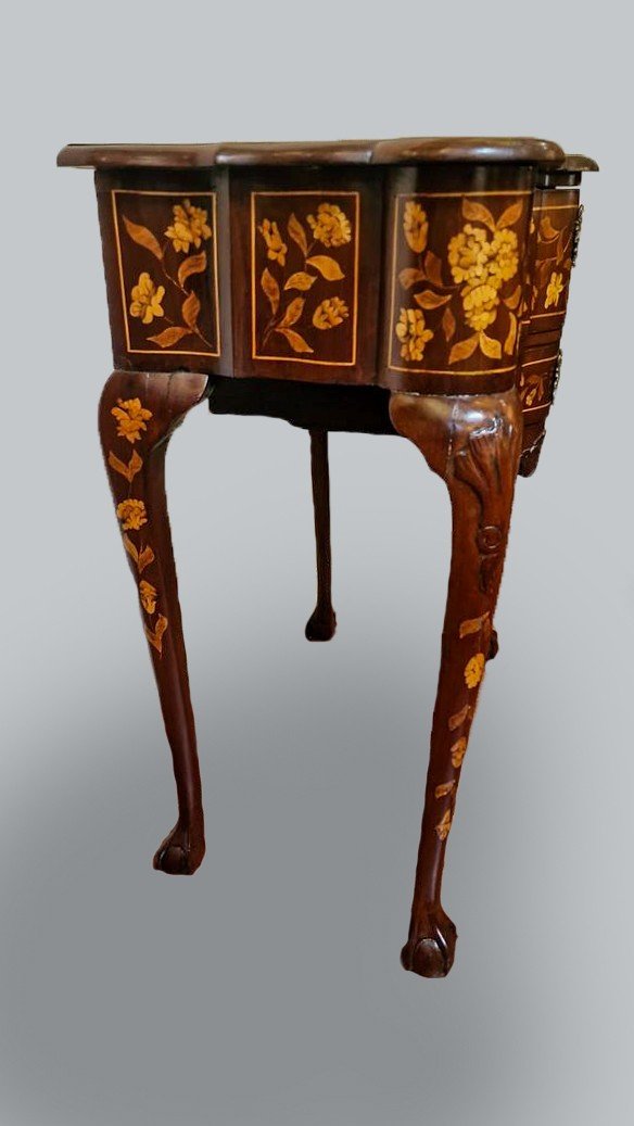 Jumping Commode Or Console Inlaid Stamped A Jc Couronné, Holland 18th Century-photo-3