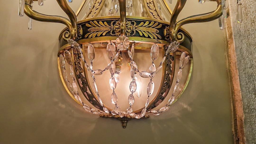 Importante Paire D´ Appliques De Style Empire En Cristal Baccarat Et Bronze Doré-photo-6