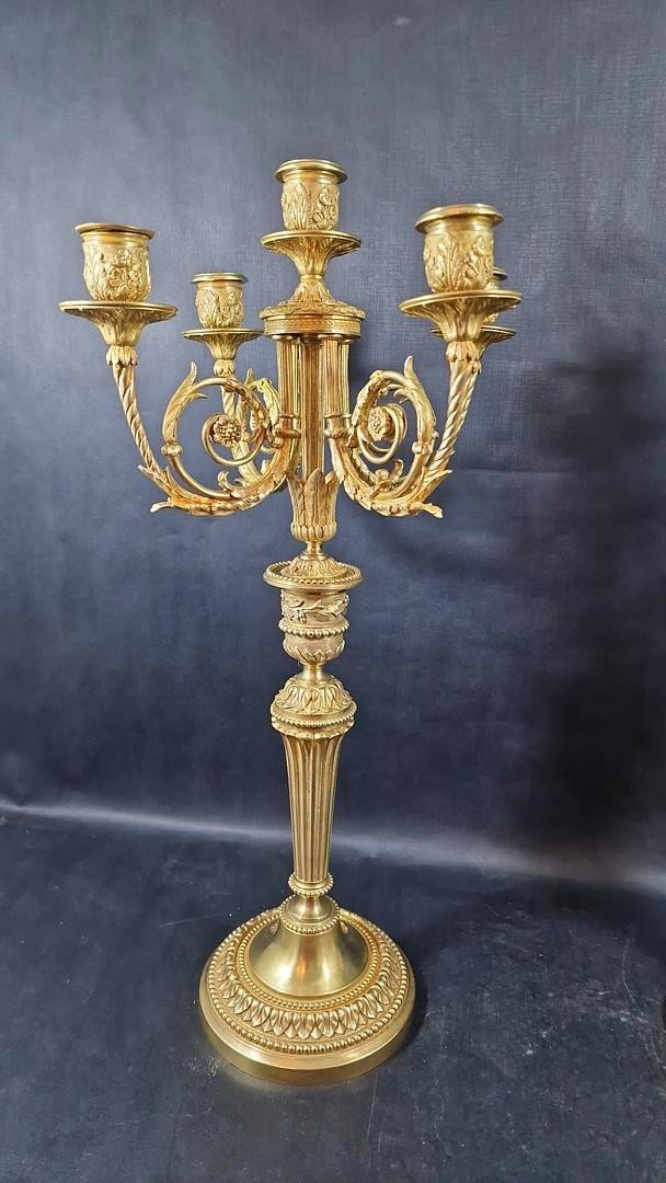 Raingo Fréres Paire De Candelabres De Style Louis XVI , XIX éme Siécle -photo-2