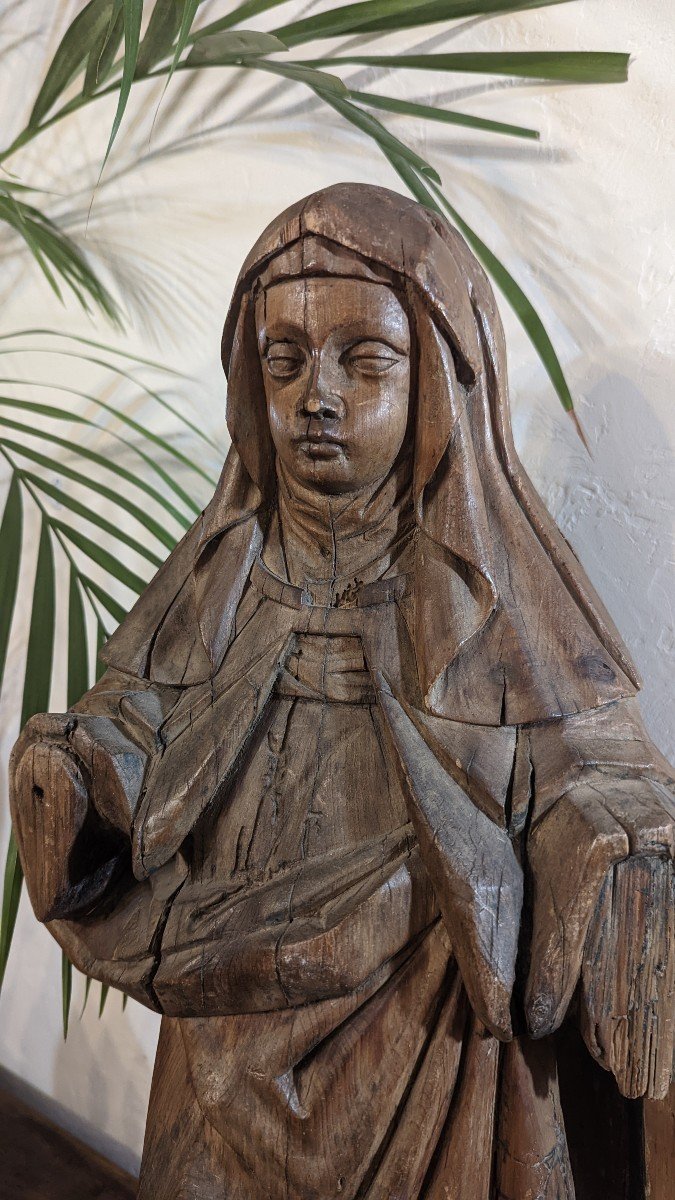 Statue Of Saint In Wood Epoque XVIth Century-photo-4