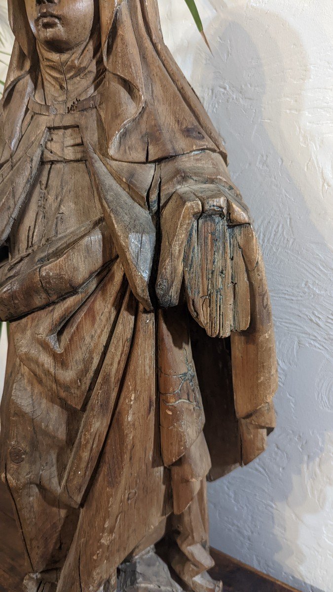 Statue Of Saint In Wood Epoque XVIth Century-photo-1