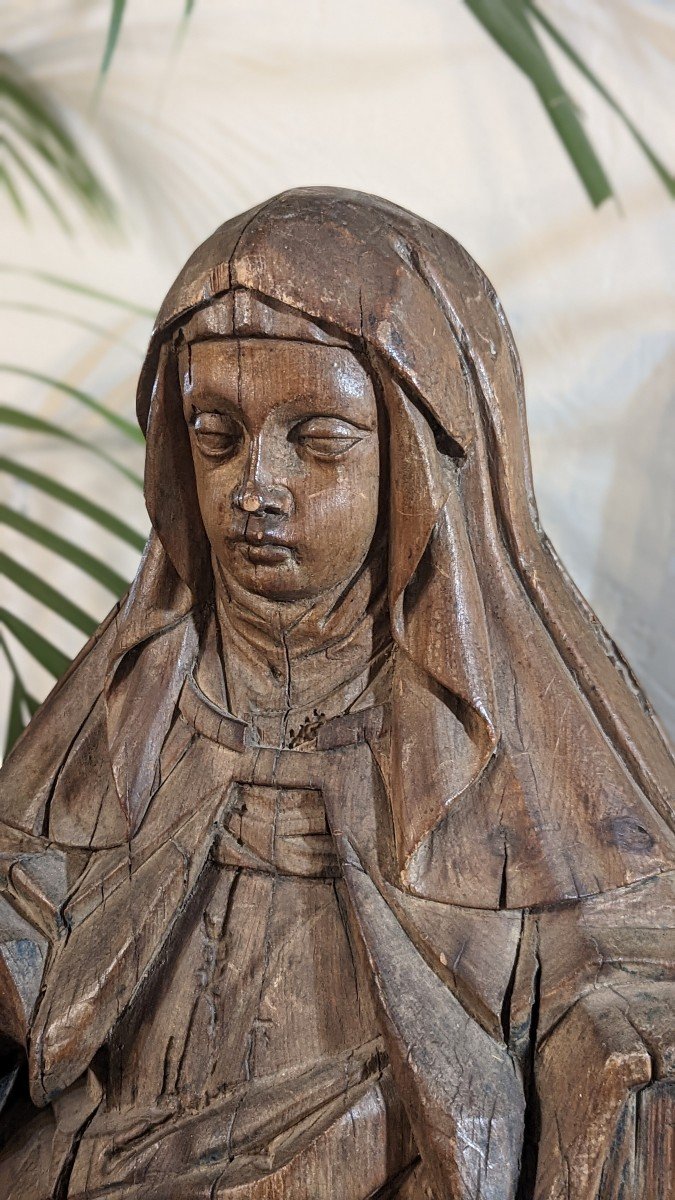 Statue Of Saint In Wood Epoque XVIth Century-photo-7