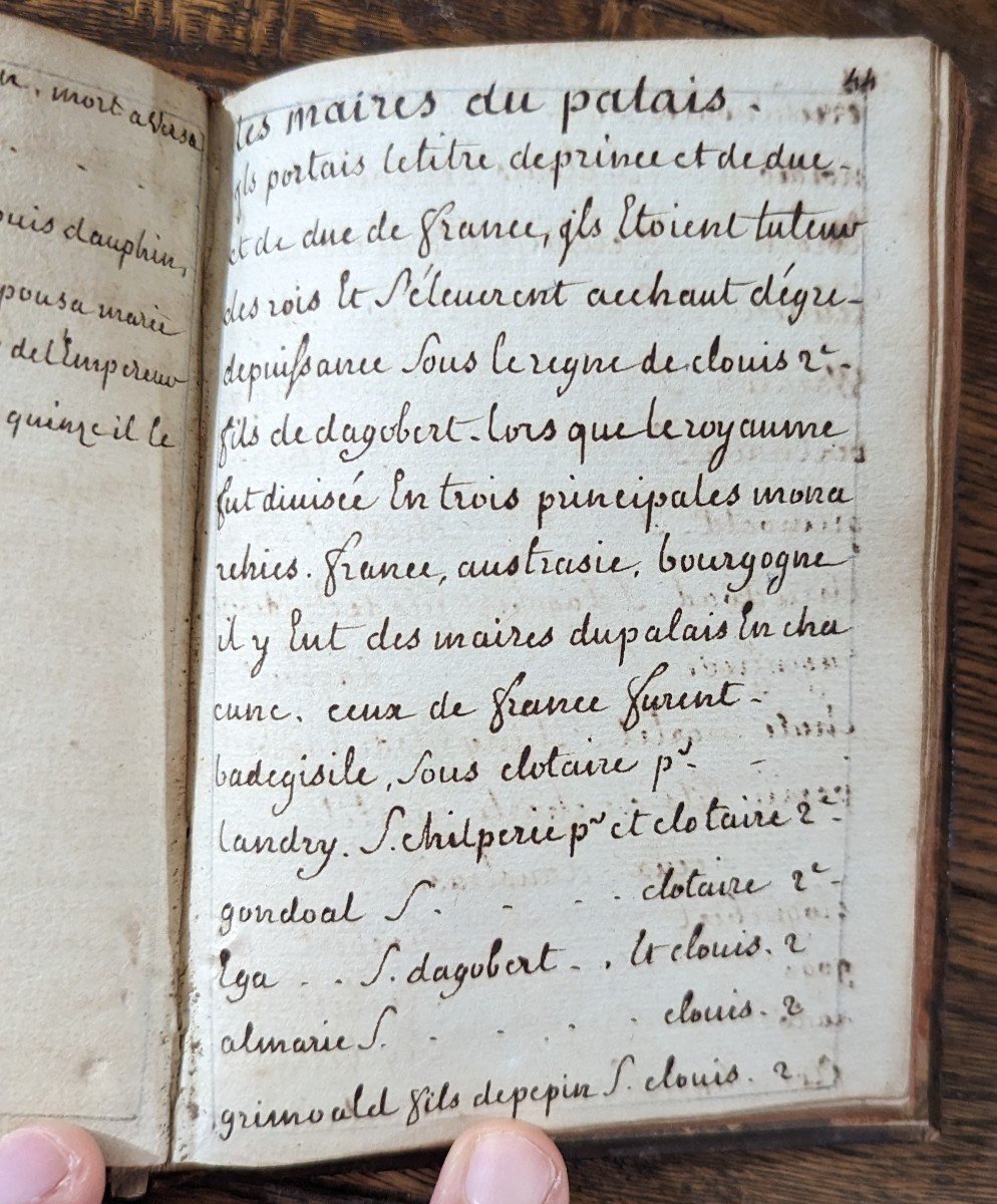 Louis XVI Period Manuscript Historical Almanac Of France-photo-1