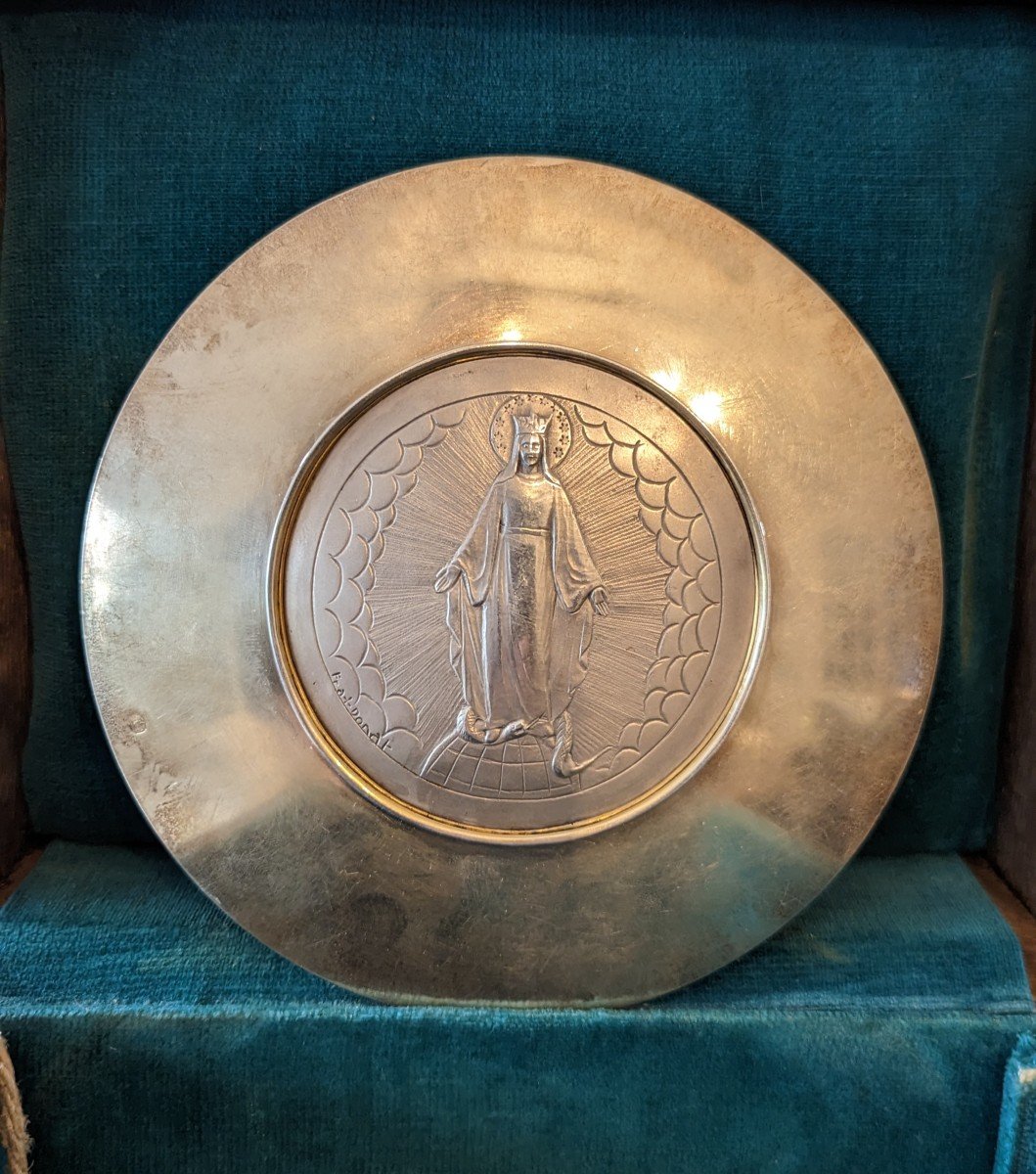 Chalice And Paten In Silver In Their Box Fra Donat Art Deco-photo-3