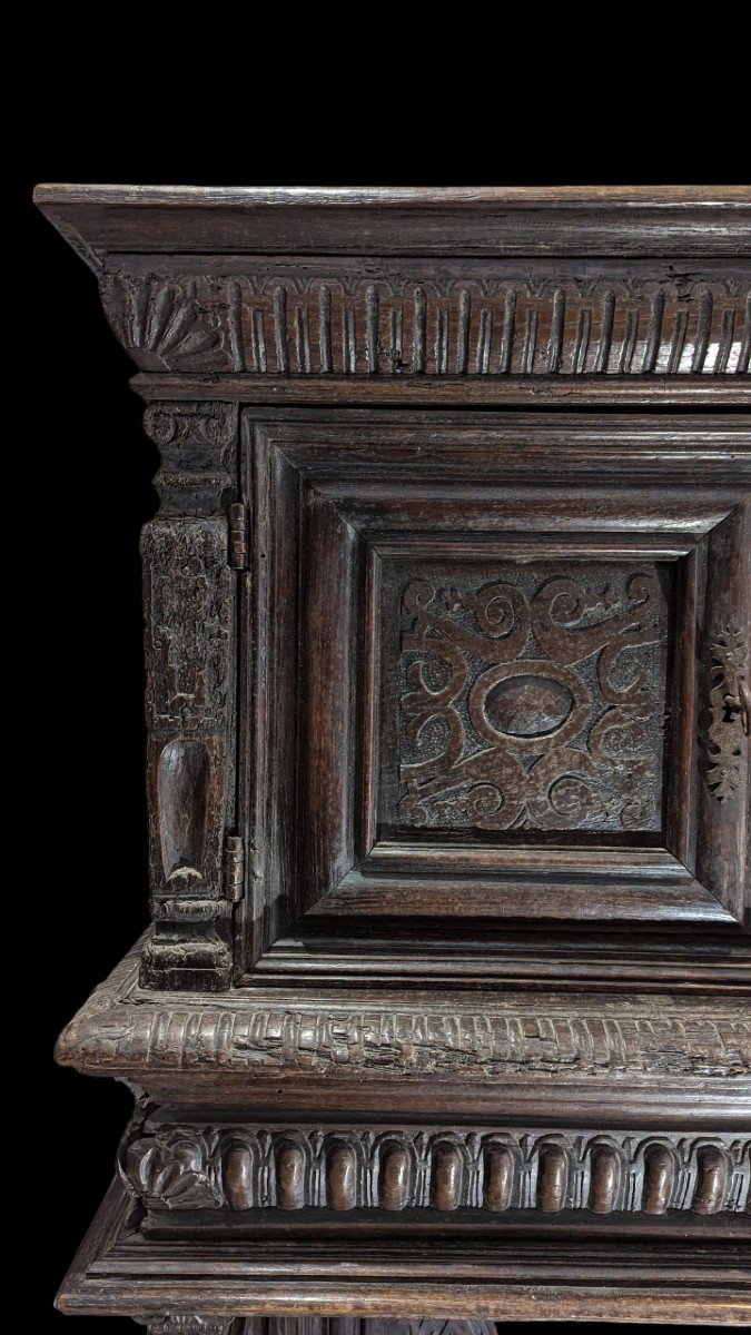 Renaissance Credenza In Oak 16th Century Dresser-photo-3