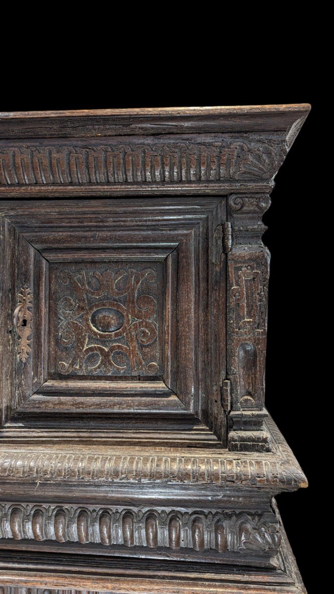 Renaissance Credenza In Oak 16th Century Dresser-photo-4