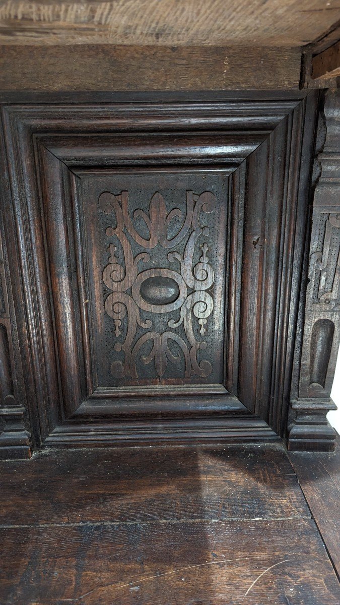 Renaissance Credenza In Oak 16th Century Dresser-photo-2