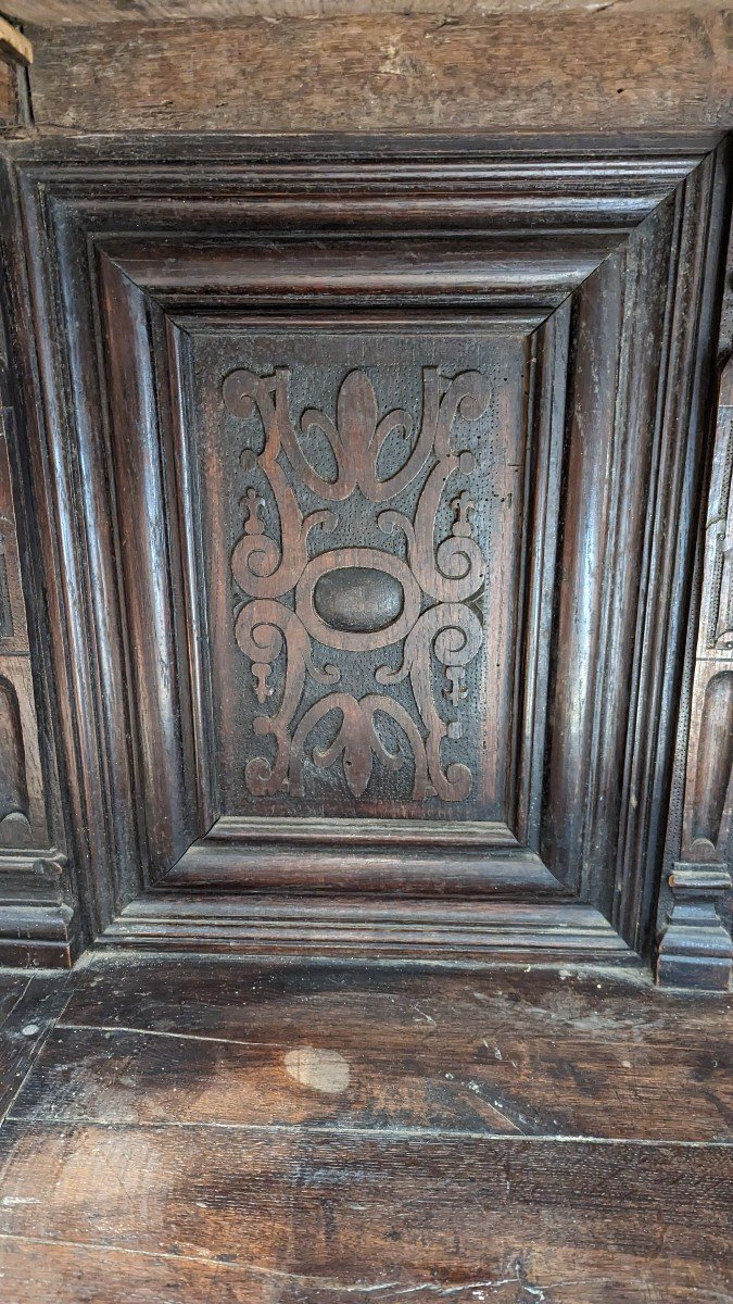 Renaissance Credenza In Oak 16th Century Dresser-photo-4