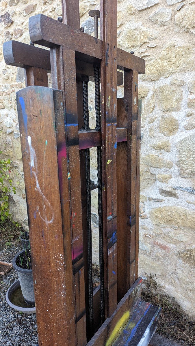 Important Double Rack Easel Former Property Of Paul Delvaux And José Chapellier-photo-2