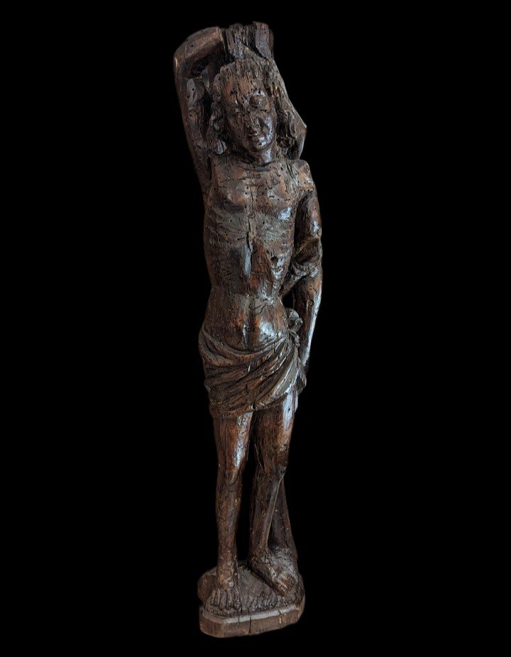 Saint Sebastian In Wood Period 16th Century 62cm