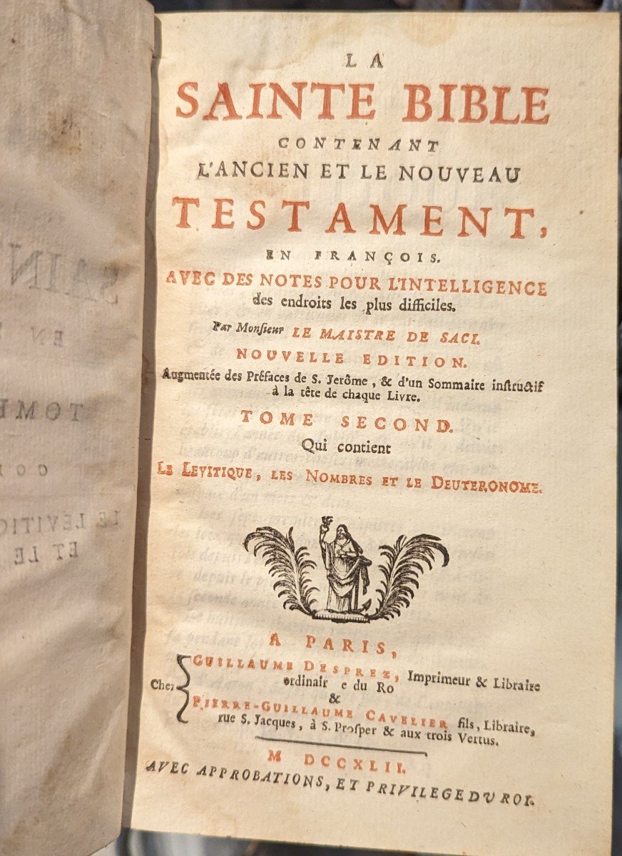 Bible De Sacy En François - 14 Volumes - Complet - 1742 - Desprez & Cavelier-photo-2