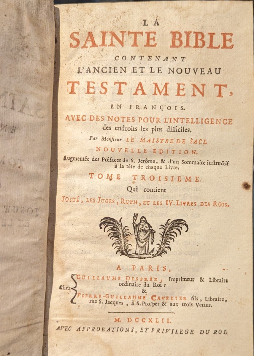 Bible De Sacy En François - 14 Volumes - Complet - 1742 - Desprez & Cavelier-photo-3