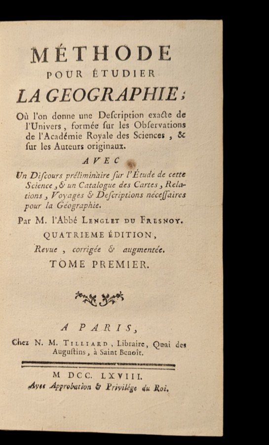 Méthode Pour étudier La Géographie - Par Lenglet De Fresnoy - 10 Tomes - 1768 - Complet-photo-4