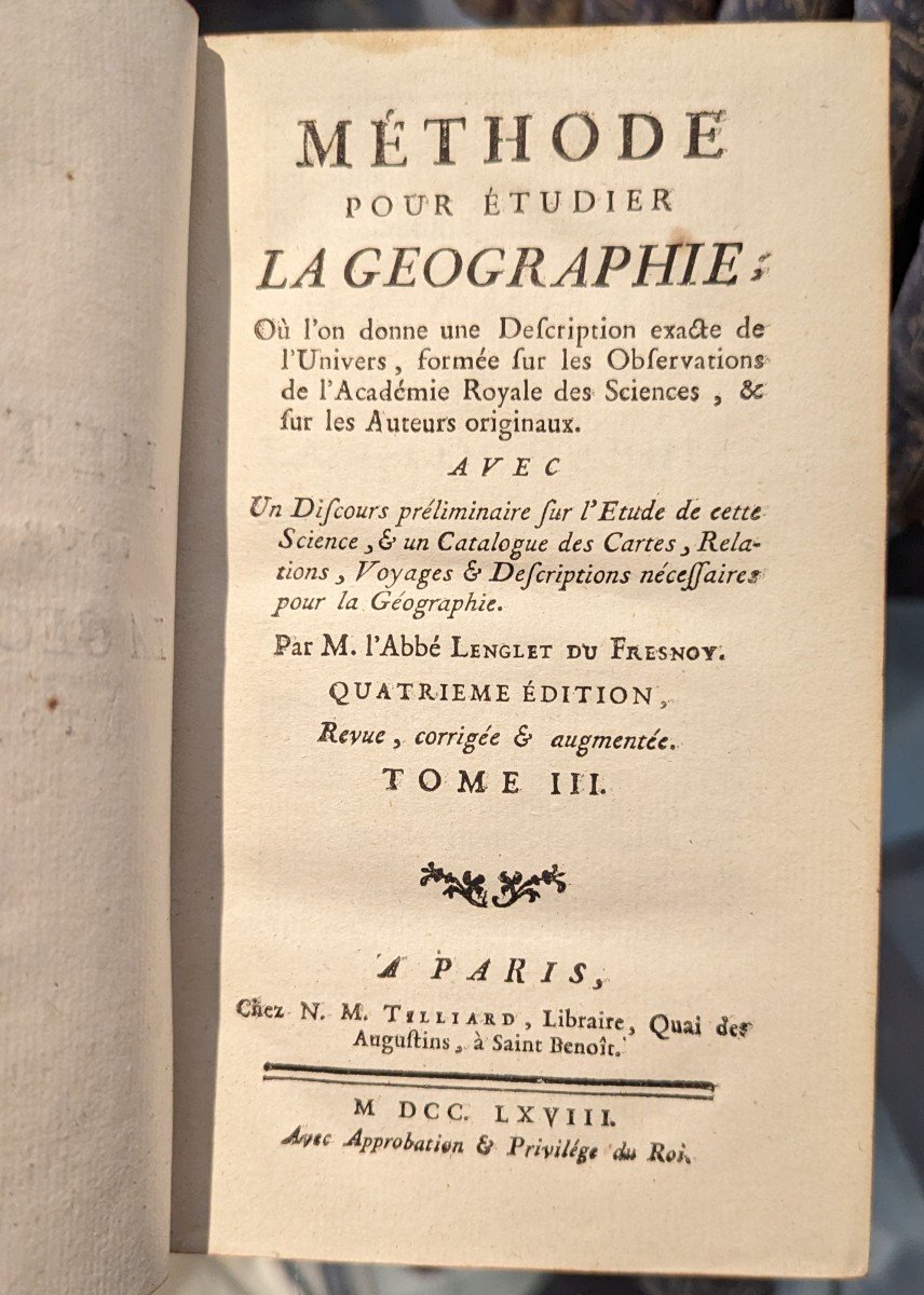 Méthode Pour étudier La Géographie - Par Lenglet De Fresnoy - 10 Tomes - 1768 - Complet-photo-2