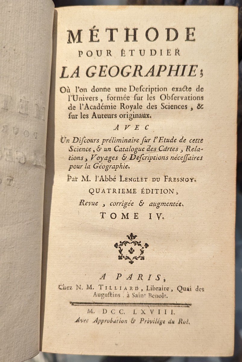 Méthode Pour étudier La Géographie - Par Lenglet De Fresnoy - 10 Tomes - 1768 - Complet-photo-3