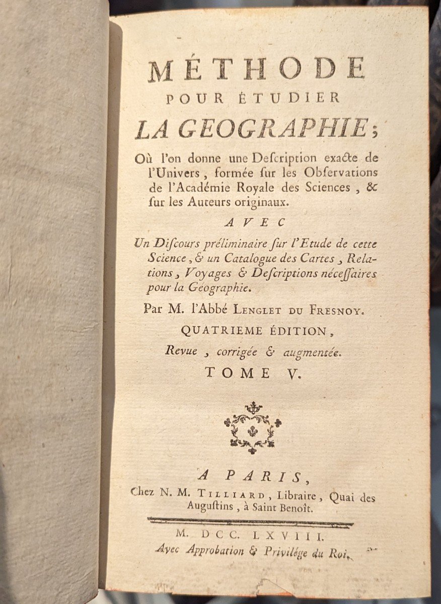 Méthode Pour étudier La Géographie - Par Lenglet De Fresnoy - 10 Tomes - 1768 - Complet-photo-4