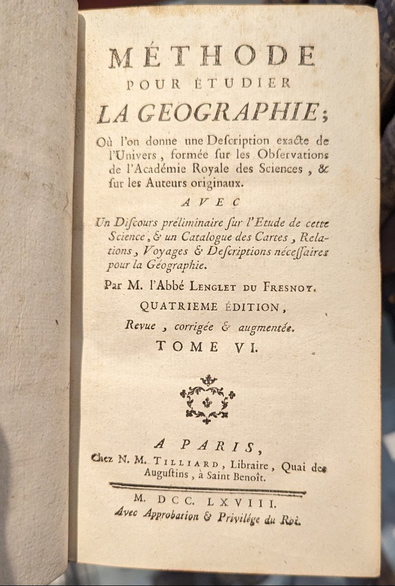 Méthode Pour étudier La Géographie - Par Lenglet De Fresnoy - 10 Tomes - 1768 - Complet-photo-5