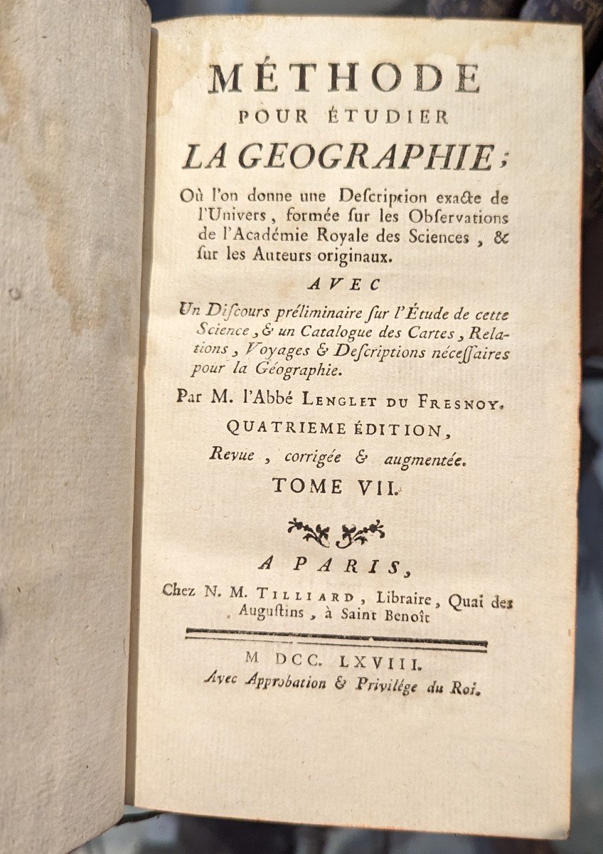 Méthode Pour étudier La Géographie - Par Lenglet De Fresnoy - 10 Tomes - 1768 - Complet-photo-6