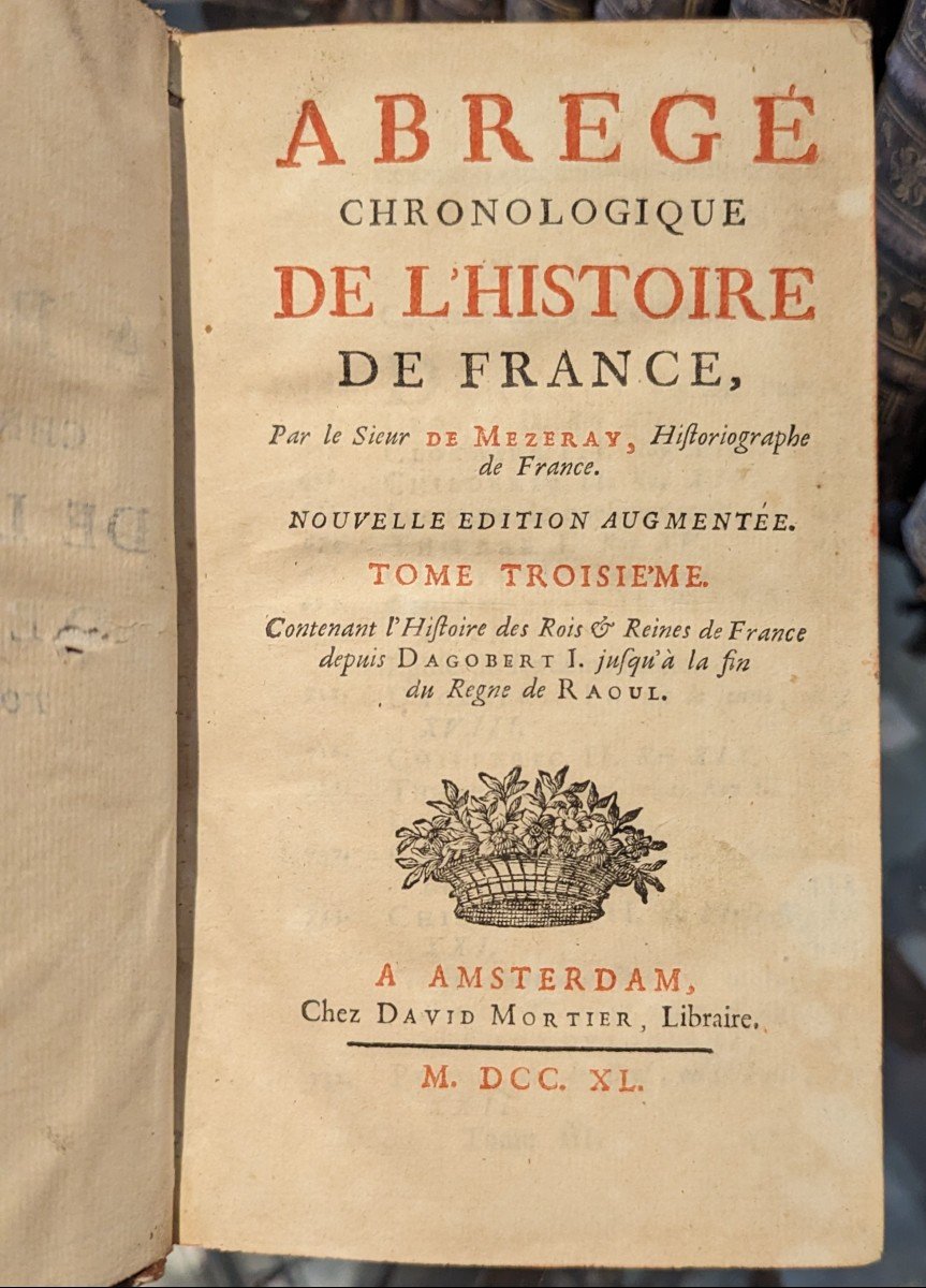 Abrégé Chronologique De l'Histoire De France Par Mézeray - 1740 - 13 Volumes Complet-photo-1