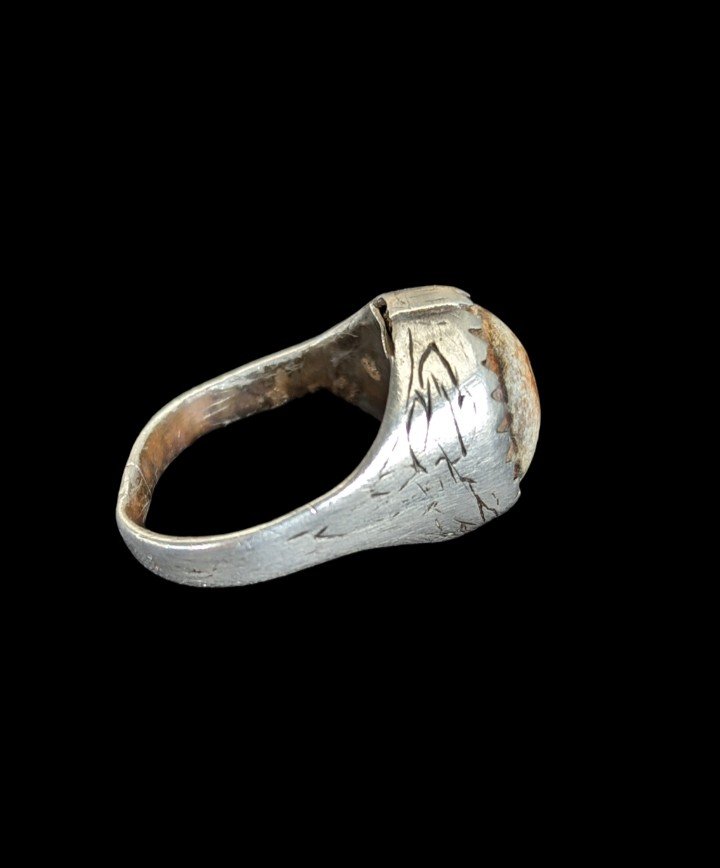 Bézoard Ring In Silver – Auvergne 16th 17th Century – Extremely Rare Object-photo-2