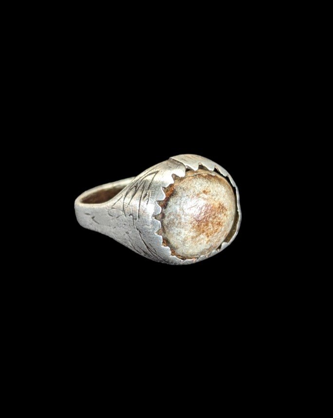 Bézoard Ring In Silver – Auvergne 16th 17th Century – Extremely Rare Object-photo-3