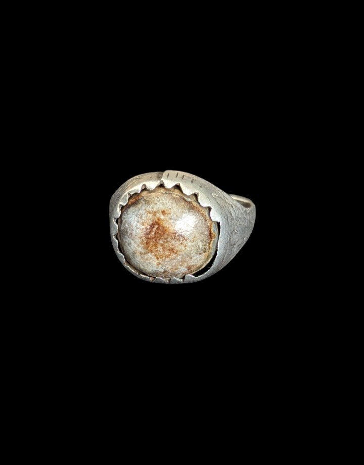 Bézoard Ring In Silver – Auvergne 16th 17th Century – Extremely Rare Object-photo-4