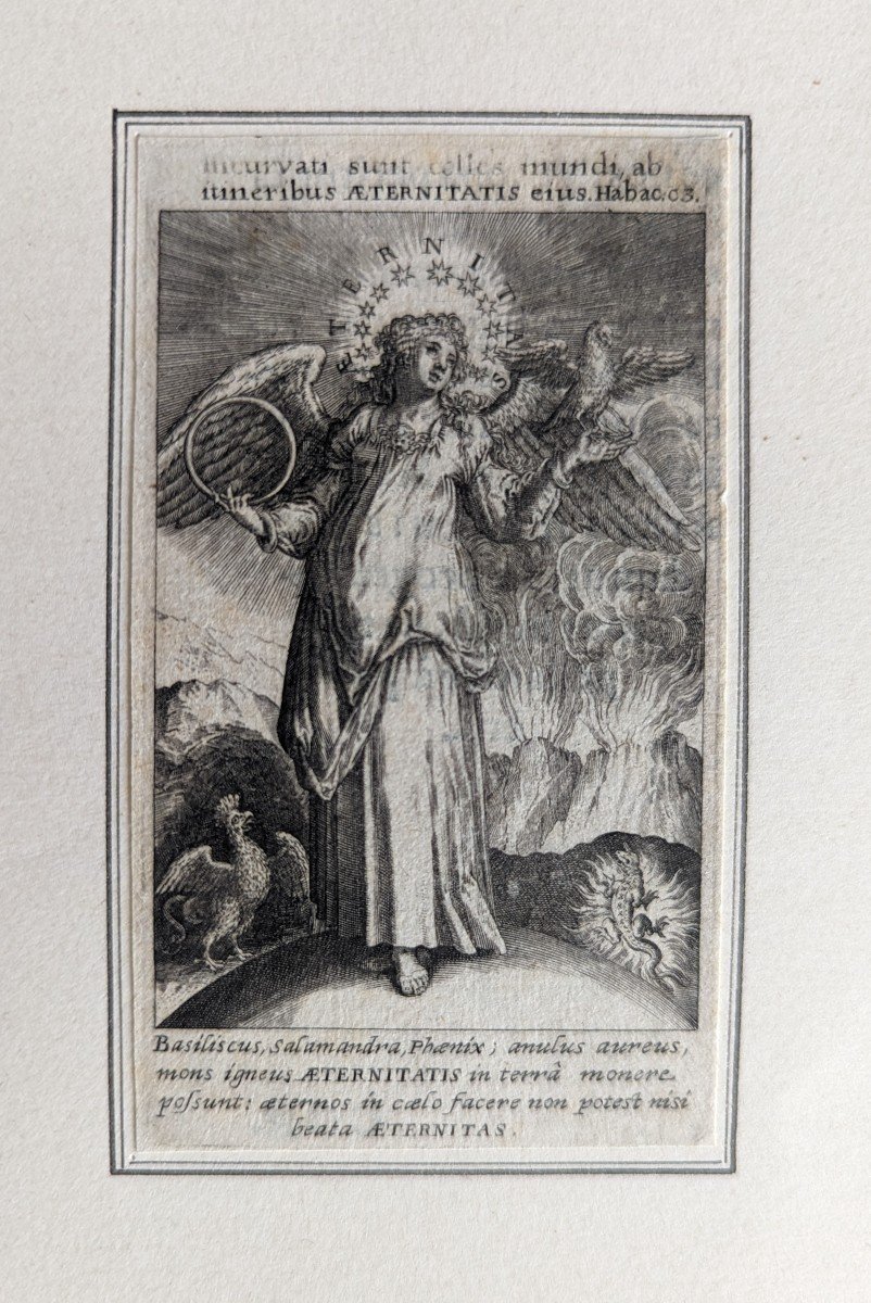 Gravure "éternité" De Philippe Sadeler Vers 1620-photo-1