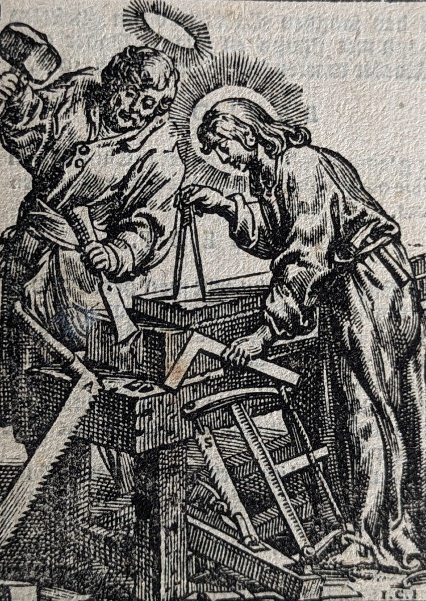 Engraving Christ Helps Joseph - Drawing Antoine Sallaert, Engraved By Christoffel Jegher -1649