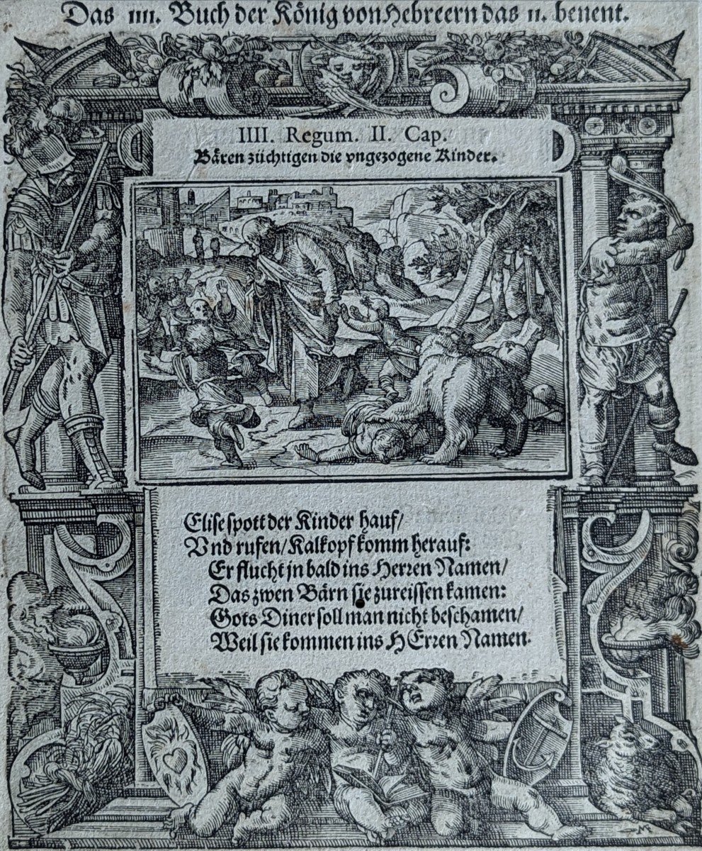 Double Engraving - Tobias Stimmer - Figures From The Bible - 1576 