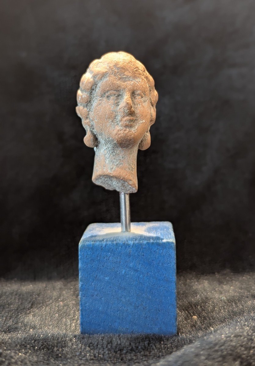 Roman Terracotta Head - 3rd Century - Figurine - Julia Domna -photo-3