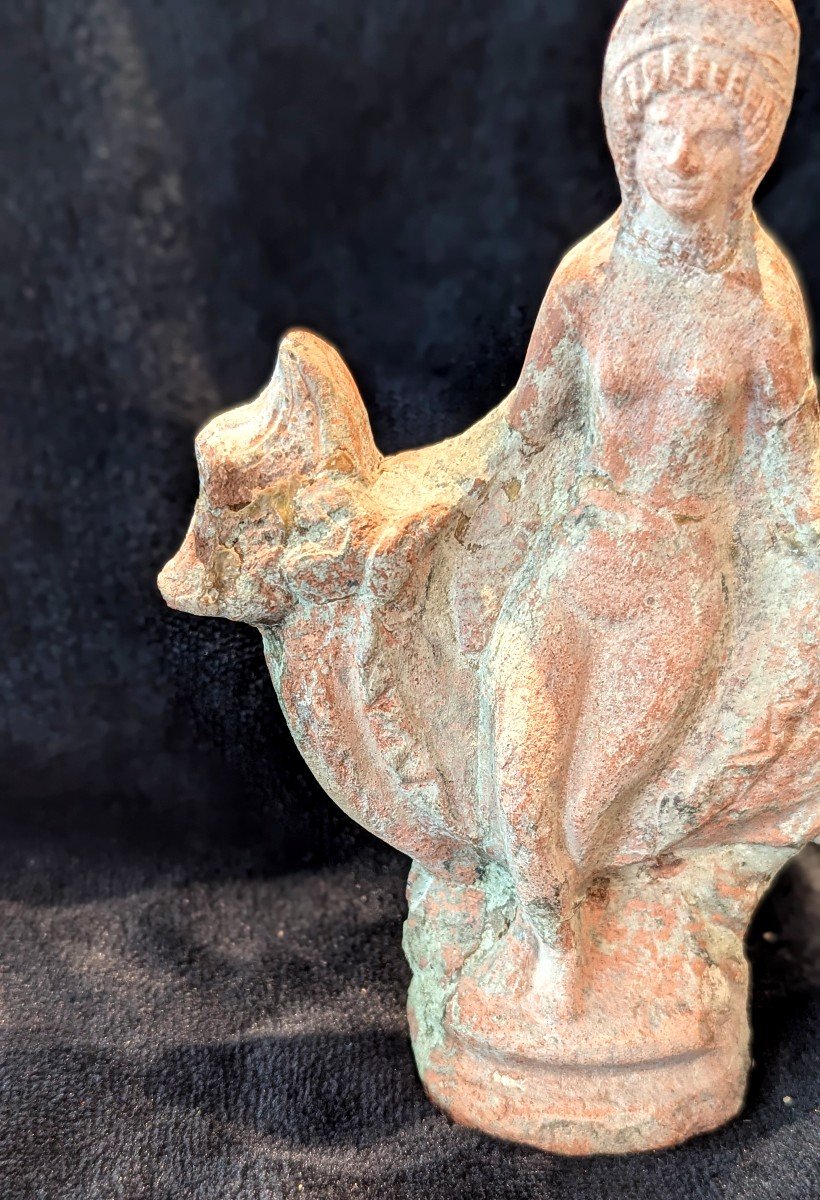 Statuette Aphrodite Sur Un Dauphin - Terre Cuite - IIe Siècle Avant Notre ère-photo-3