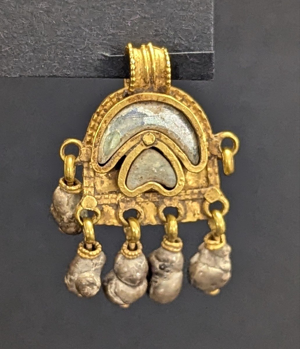 Phoenician Gold Pendant - 5 Bezoars In Pendeloques - Antique - Bezoar