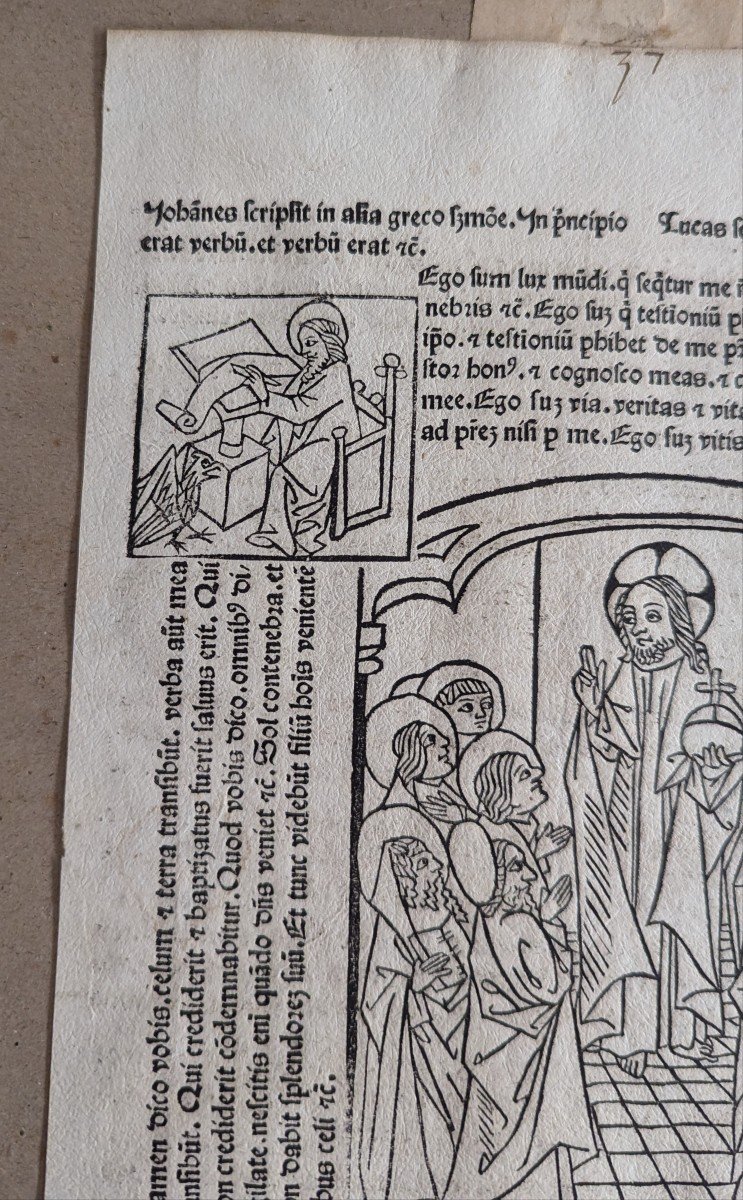 Large Incunabula Page F°43 - By Rolevinck Werner - Fasciculus Temporum - Wood Engraved - 1481-photo-3