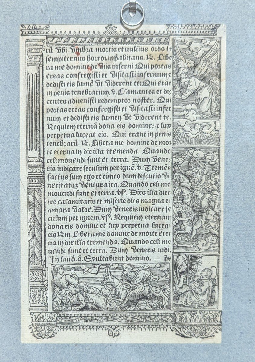 Page d&#039;Un Livre d&#039;Heures - Jean Pichore - 1509 - Bien Encadr&eacute; - Lettrines Dor&eacute;es-photo-4